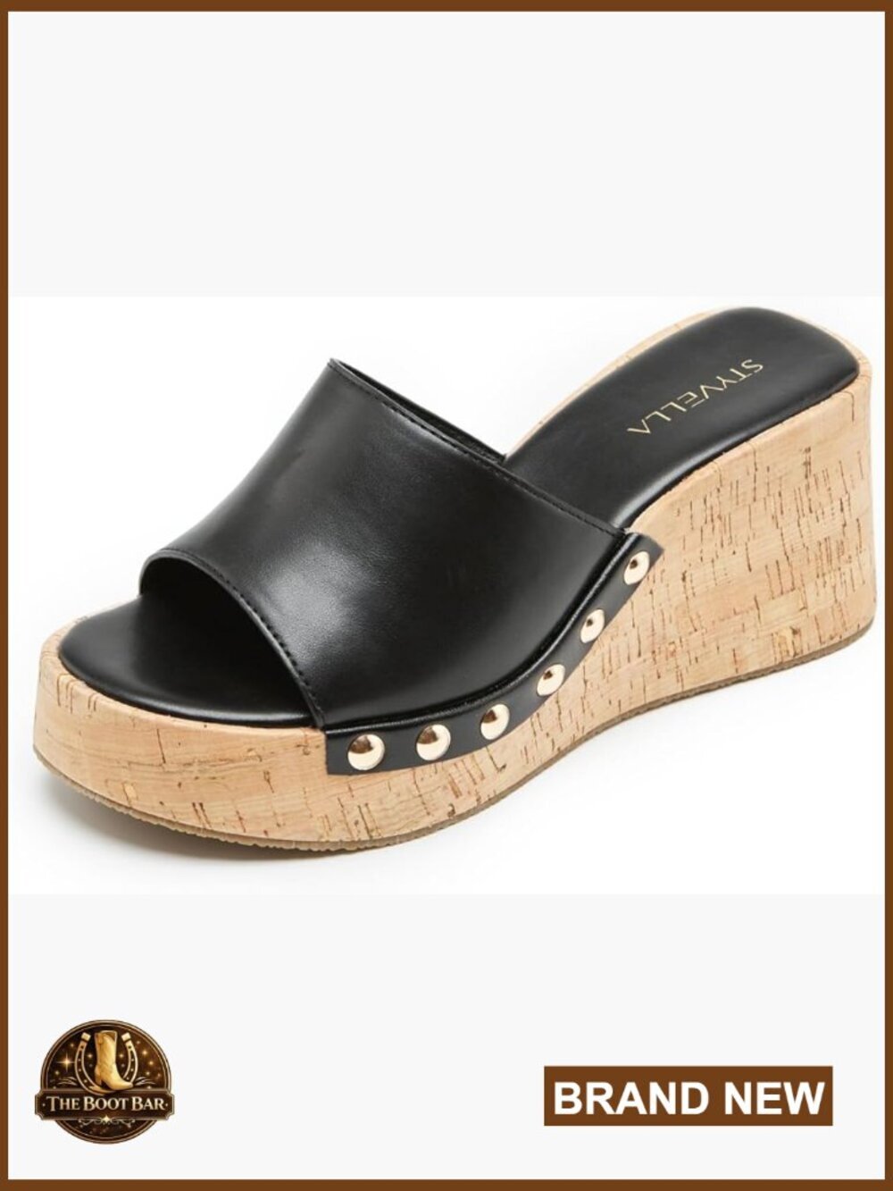 Women's Platform Wedge Sandals Slip On Open Toe 2.95 Inch Heel Comfort Slides
